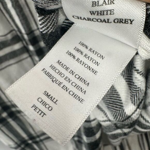 Rails black and white plaid shirt dress size small - Picture 3 of 6
